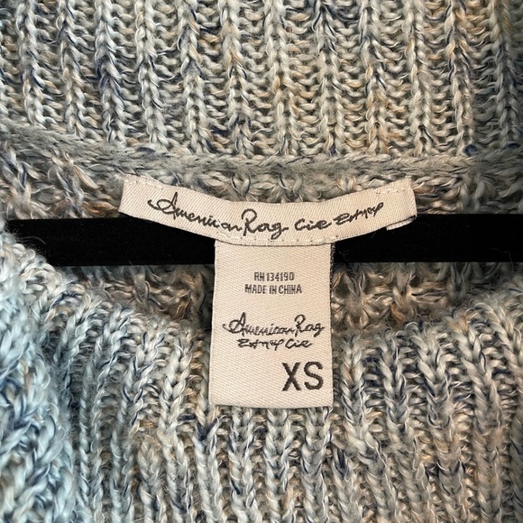 American Rag Wool Blend Long Sleeve Cowl Neck Chunky Waffle Knit Sweater Small - Picture 9 of 10